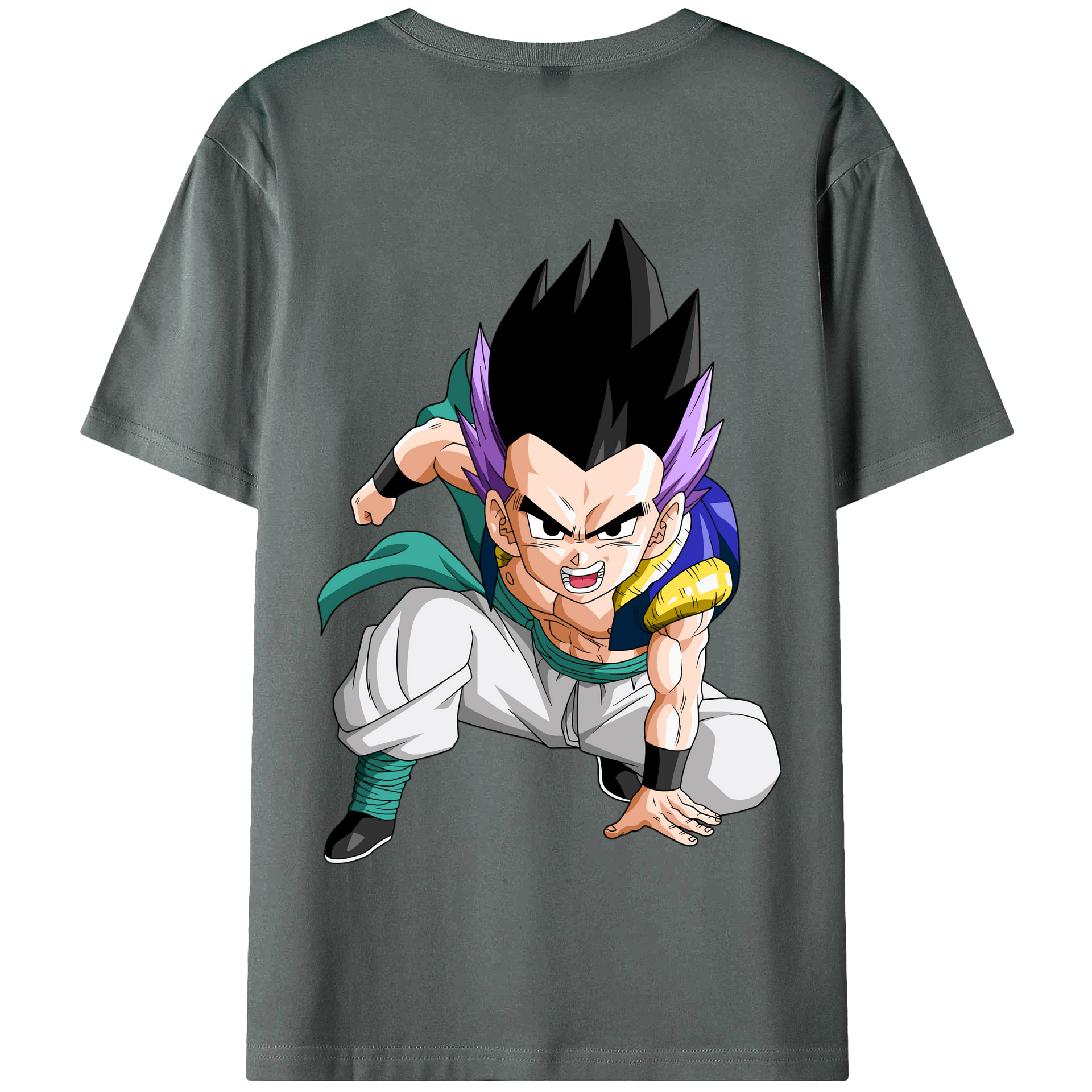（画像用） ドラゴンボール 孫 悟飯（そんごはん）DRAGON BALL Son Gohan 綿100％半袖Tシャツ（背面プリント）
